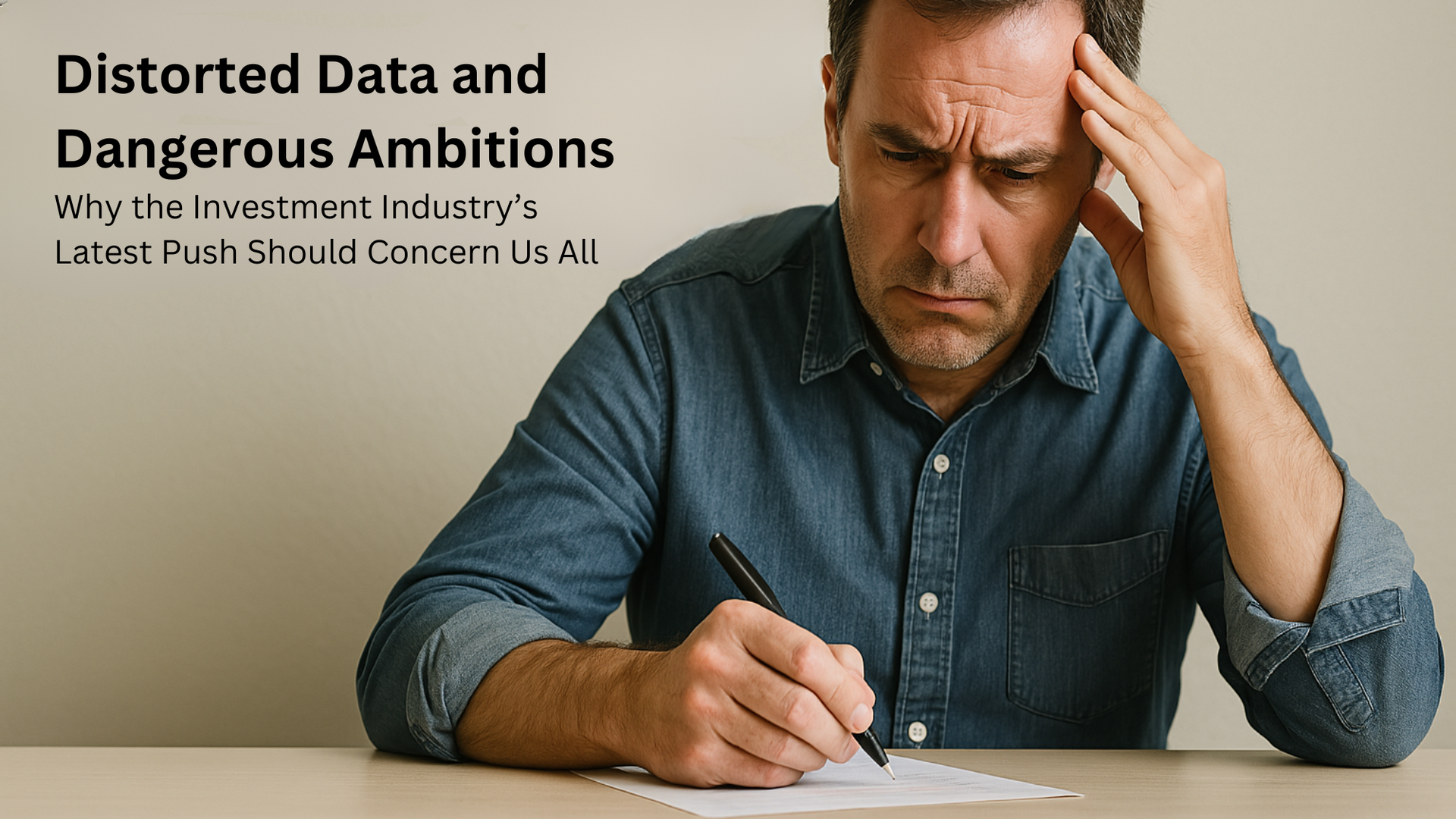 Distorted data and ambitions